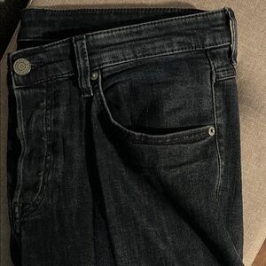 & Denim Men's Dark Blue Low Waist Skinny Fit Jeans 34/29